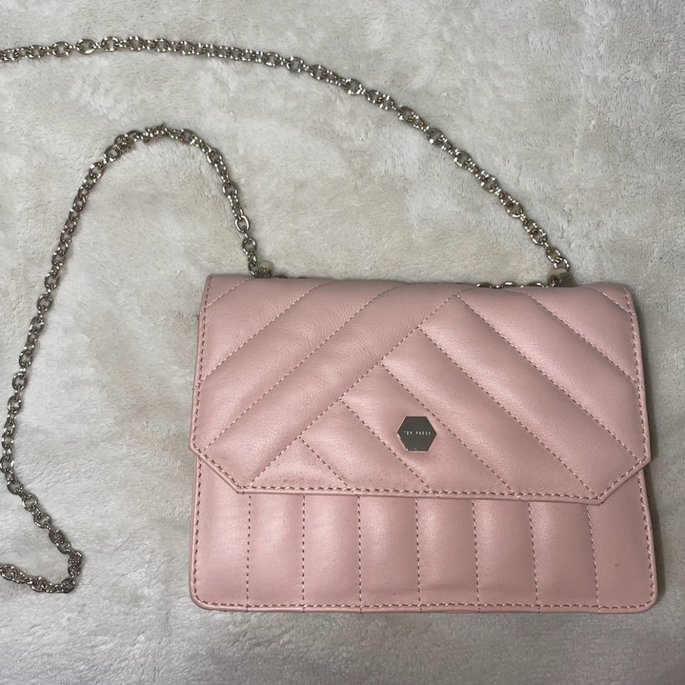 Ted Baker Quilted Envelope Crossbody Bag in Pink